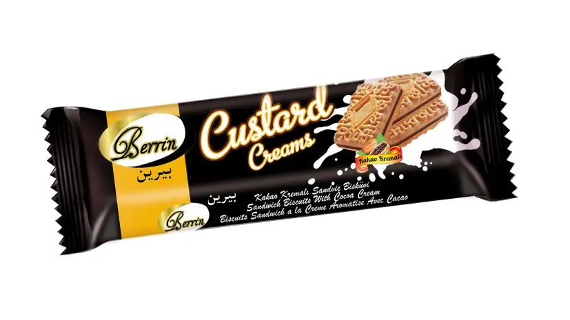 Berrin Custard Kakao Kremalı Sandviç Bisküvi
