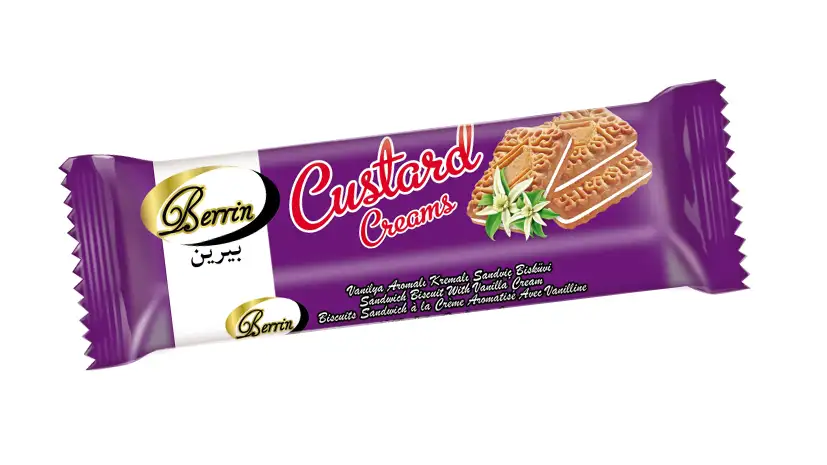 Berrin Custard Vanilya Aromalı Kremalı Sandviç Bisküvi