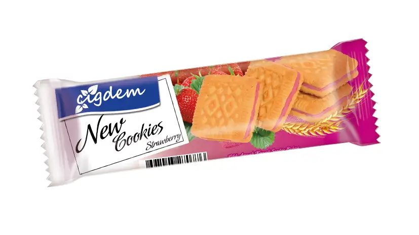 Çilek Aromalı Kremalı Sandviç Bisküvi 60g